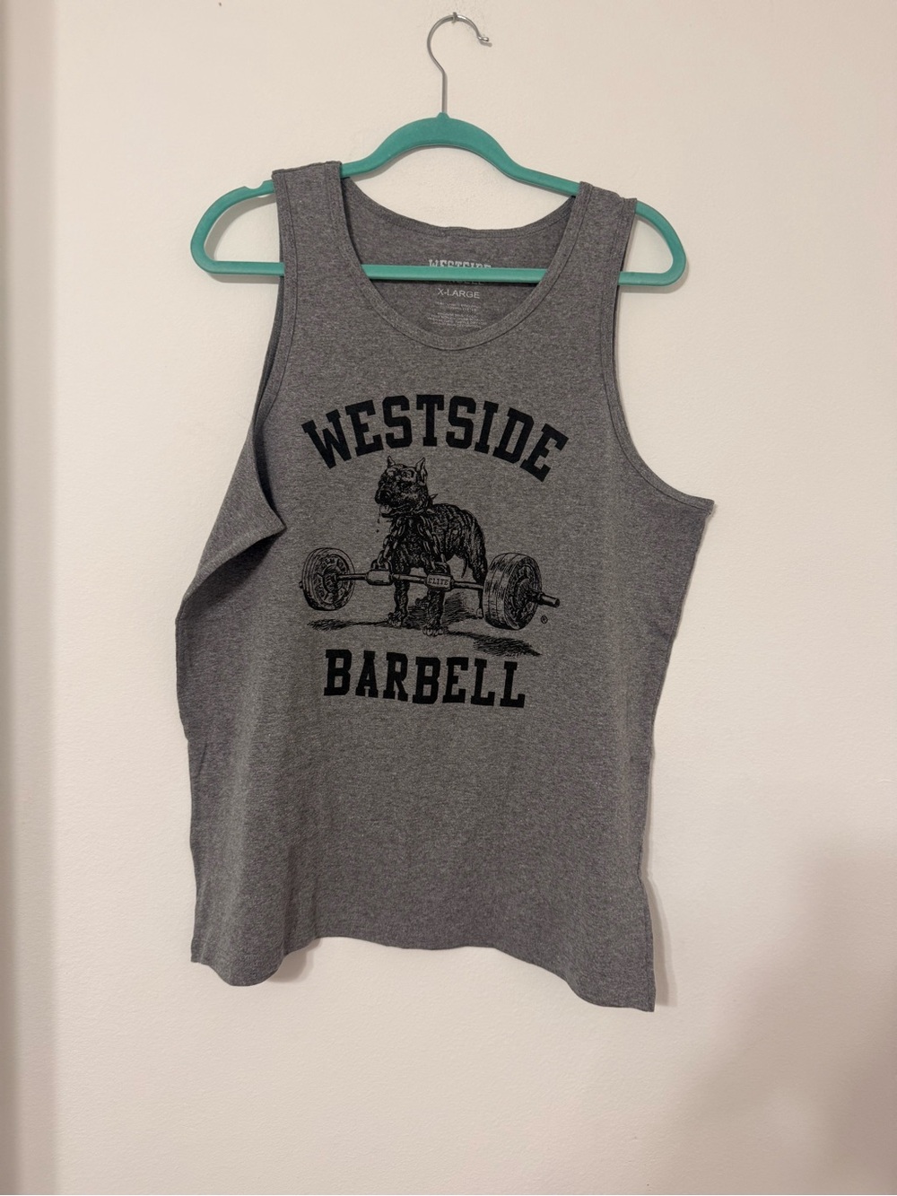 Westside Barbell Men’s XL Gray Graphic Tank Top Bulldog Weightlifting Gym USA